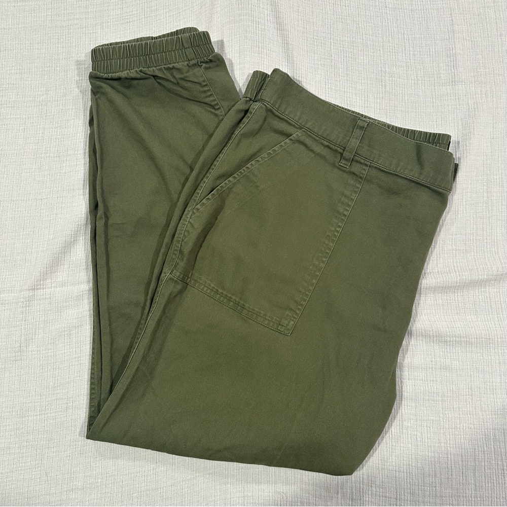 GAP Casual Taper Stretch Utility Jogger Pants Women’s Size XXL • Avocado Green